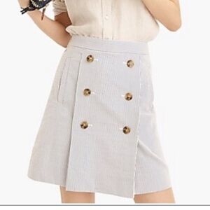 J. Crew NWT Seersucker Button-front
Mini Skirt Size 6P